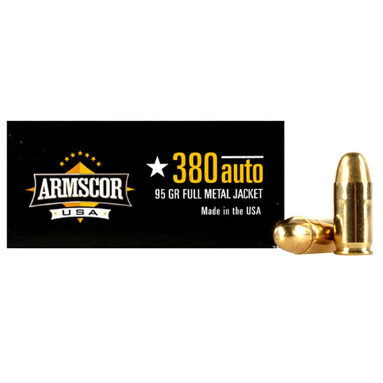 ARMSCOR AMMO 380ACP 95GR FMJ 50/20 - Sale